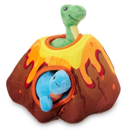 Vibrant Life Cozy Buddy Bundle Volcano Dino Hide Dog Toy & Beer Toy - Picture 5 of 6